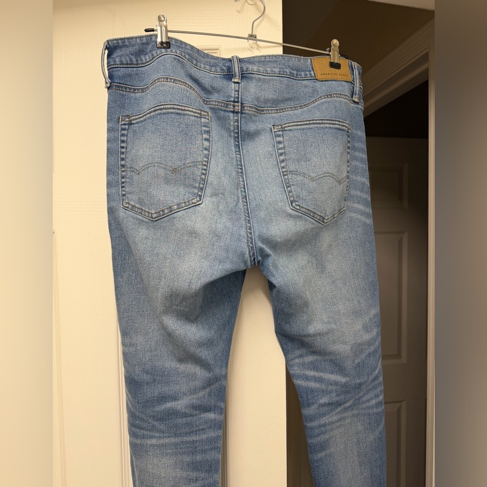American Eagle Outfitters Men’s AE AirFlex+ Skinny Jeans 36x30 Blue High Stretch - Picture 10 of 13